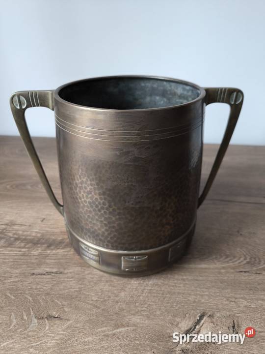 Duży wazon mosiężny waga ok 12 dawna produkcja łódzkie Radomsko