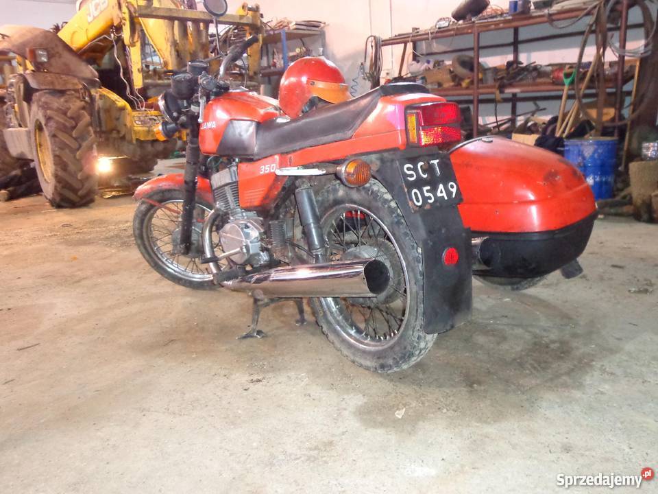 Jawa 350 TS z koszem Velorex 562 ORGINAŁ 1km Żabów