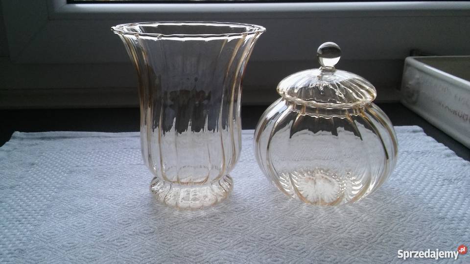 pojemiki szklane wazon cukiernica miodowe Gdańsk