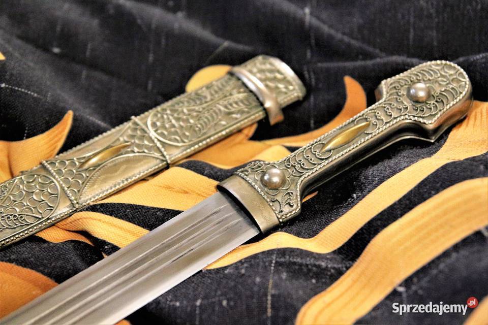 Oryginalny srebrny kindżał kamakaukaski sztylet Militaria Sokółka