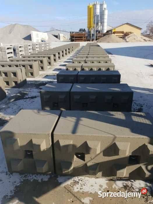 Blok betonowy typ 60 bloki betonowe mury oporowe Mińsk Mazowiecki