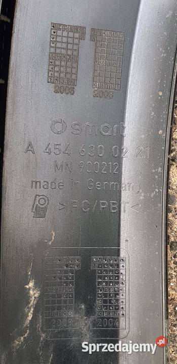 Smart ForFour 454 5 drzwi błotnik tył tylny osobowe Kutno