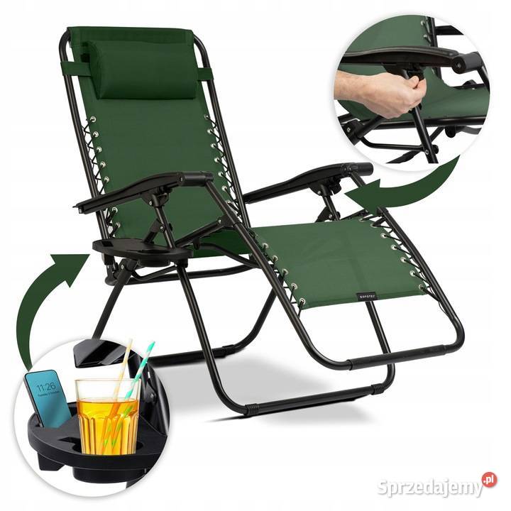 Leżak ogrodowy składany z poduszką Sofotel Gdynia