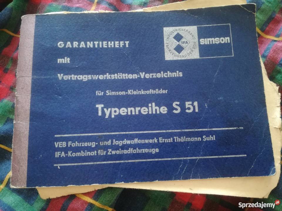 Simson s51 b1 503 Rok produkcji 1982 Wielkie Walichnowy
