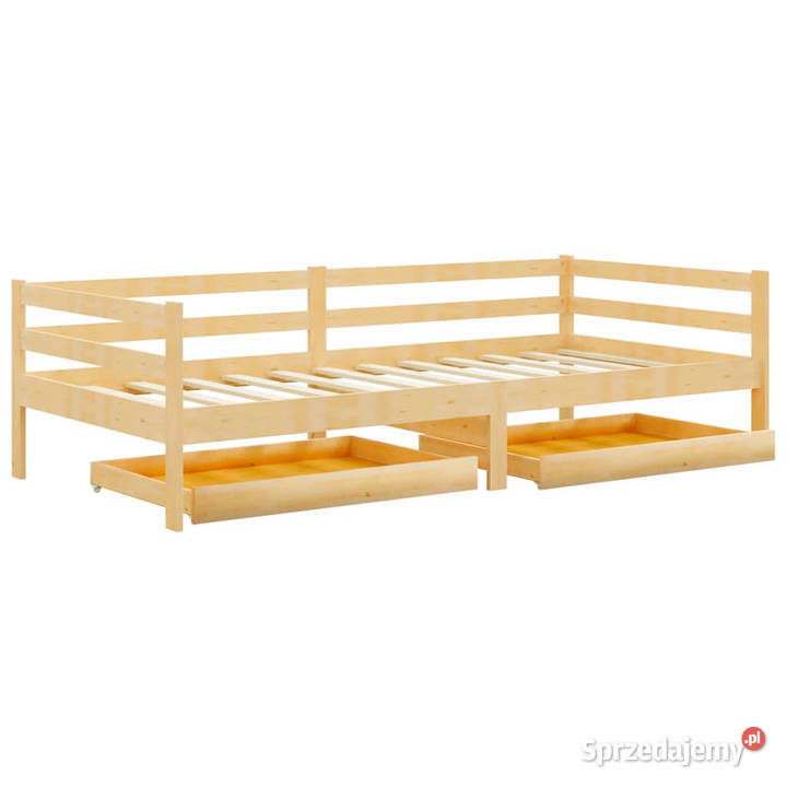 Łóżko dzienne z szufladami lite drewno sosnowe mazowieckie