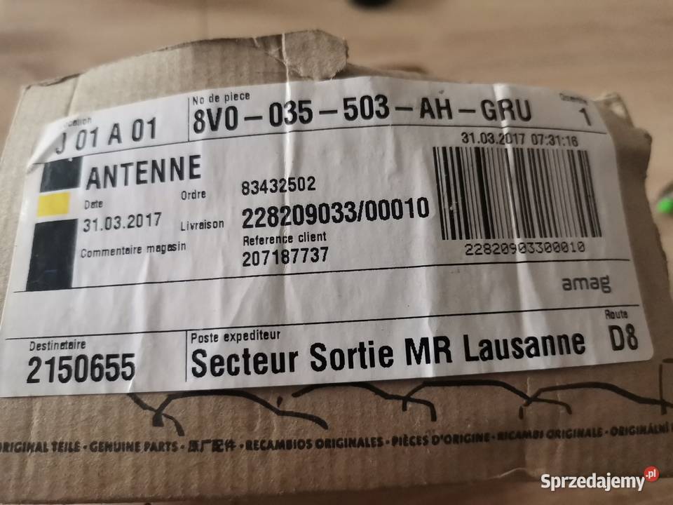 AUDI A3 SPORTBACK ANTENA DACHOWA REKIN Międzychód