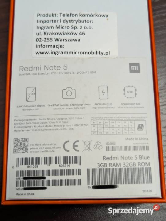 Redmi Note 5 Pro 332 GB Ksawerów