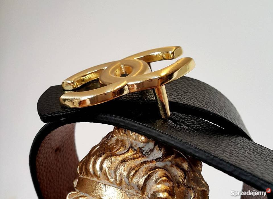 PASEK CHANEL DWUSTRONNY PASEK CC CZARNY RUDY Bydgoszcz