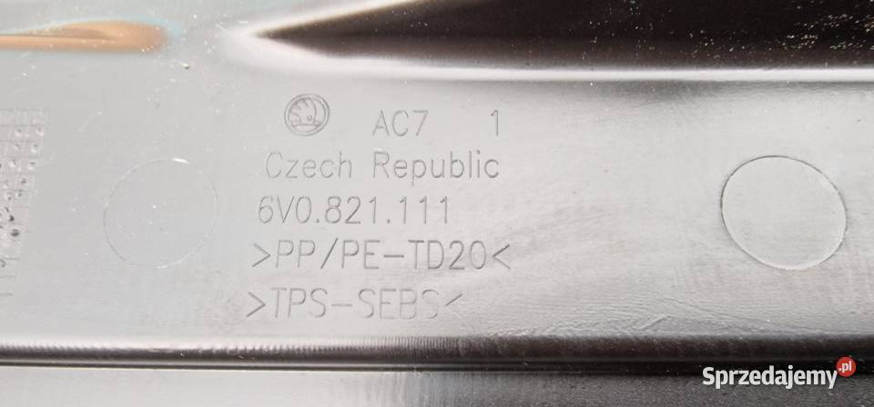 SKODA FABIA III 6V WYGŁUSZENIE BŁOTNIKA LISTWA lubuskie Bieleń