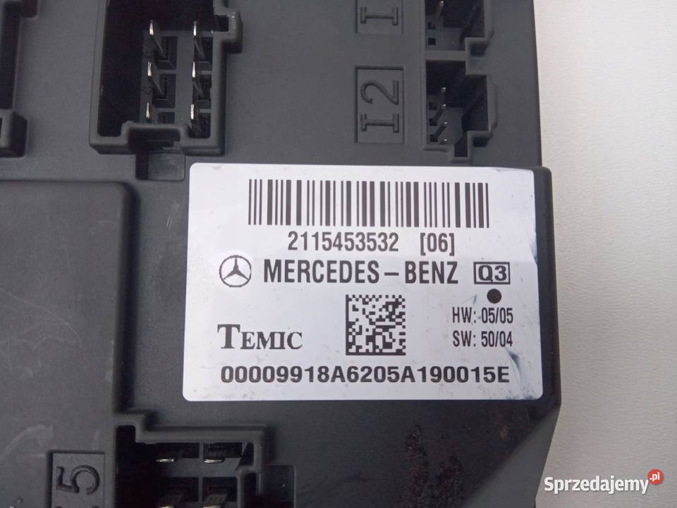 MODUŁ STEROWNIK FOTELA MERCEDES CLS W219 E W211 Nowy Tomyśl