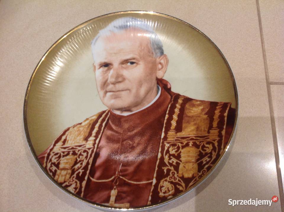 Talerz Porcelanowy Dekoracyjny Papierz Jan Paweł
