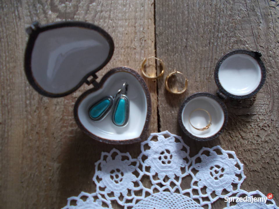 Porcelanowa Serduszkowa Szkatułka Puzderko Szczecin sprzedam