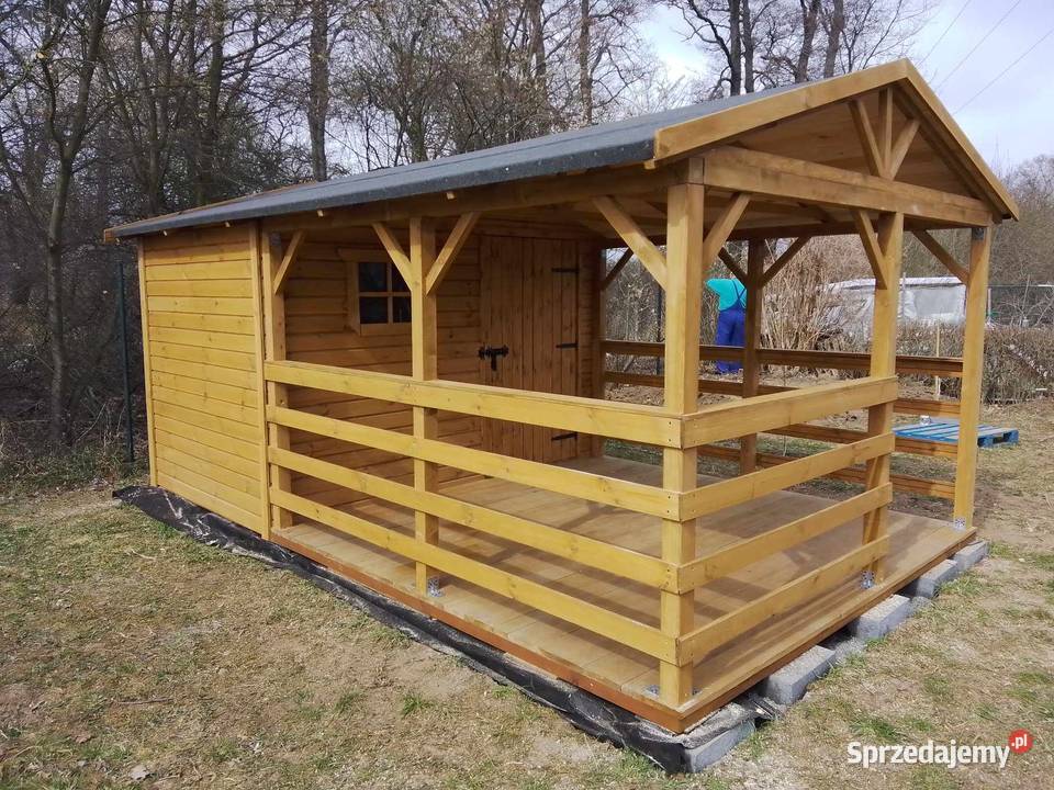 Domek ogrodowy 4x3 z tarasem 4x3 transport cala Domki narzędziowe śląskie Lubliniec sprzedam