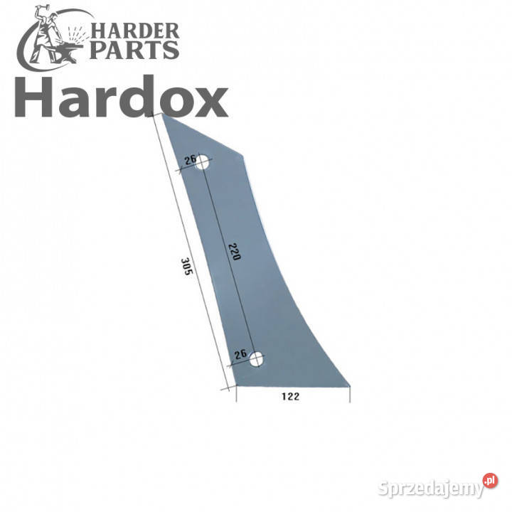 Pierś HARDOX VST1080P części do pługa GASSNER Suwałki