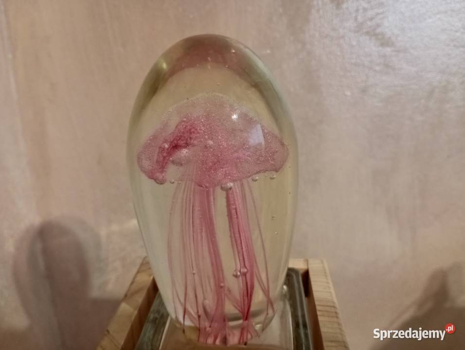 Szklany przycisk do papieru z meduzą Biłgoraj