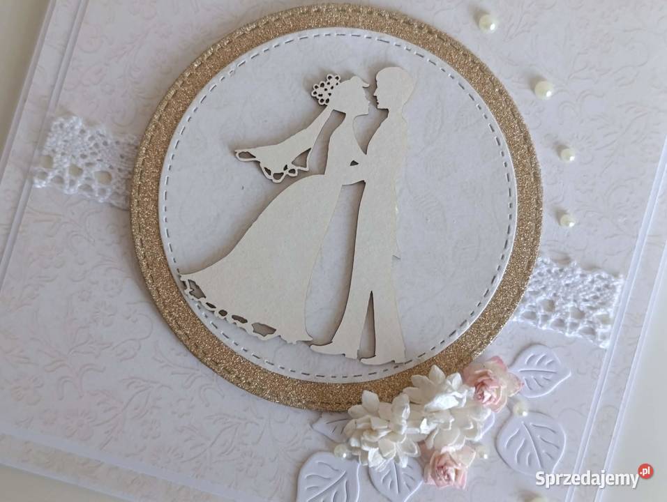 Kartka na Ślub ręcznie robiona handmade Łódź