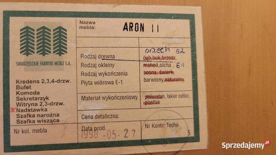 Aron Witryna 2 Swarzędzkie Meble Gołuski