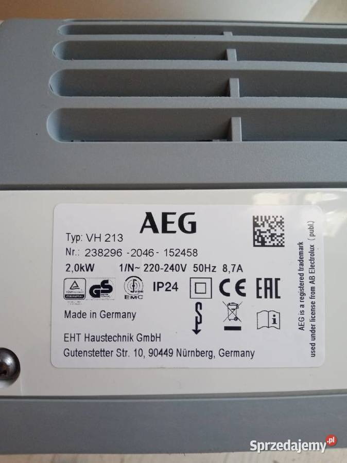 Termowentylator AEG VH 213 LCD łódzkie