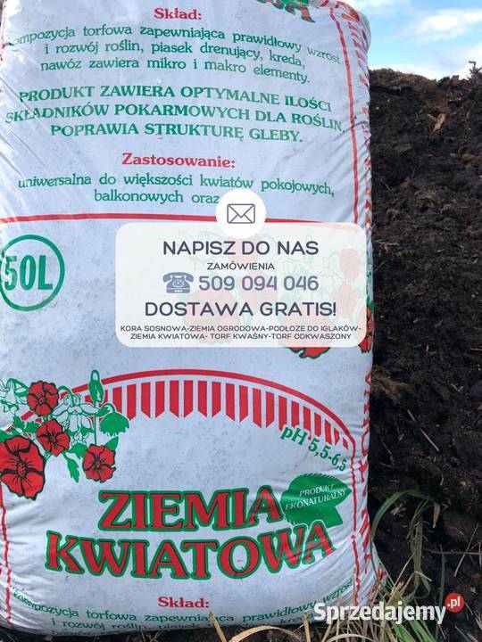 Ziemia kwiatowa podłoża ogrodowe DOSTAWA Ziemia Warszawa