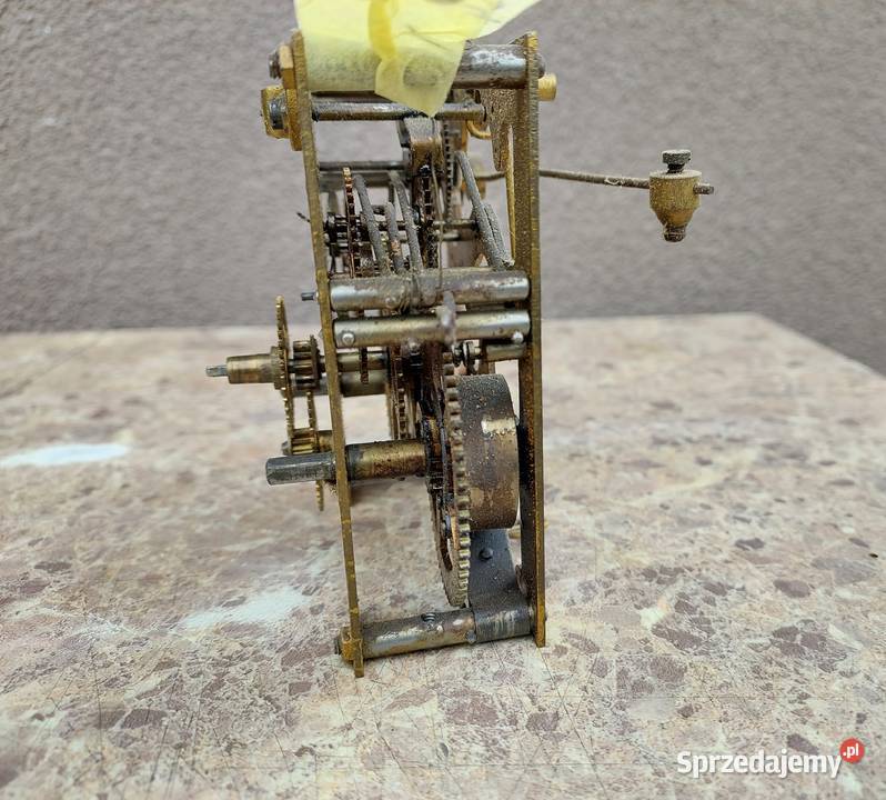 654 Mechanizm starego zegara ściennego Junghans pomorskie Tczew
