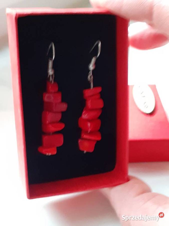 Kolczyki z naturalnym koralem Siedlce