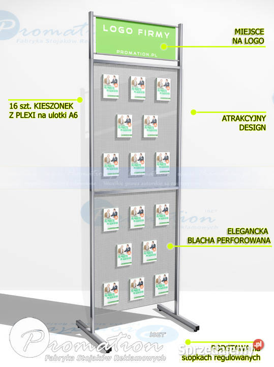 Stojak reklamowy z perforacją stand metalowy do mazowieckie Warszawa