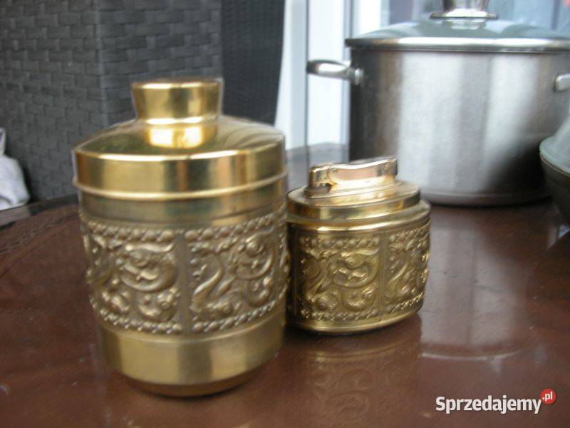 stary mosiężny zestaw palacza Gorzów Wielkopolski