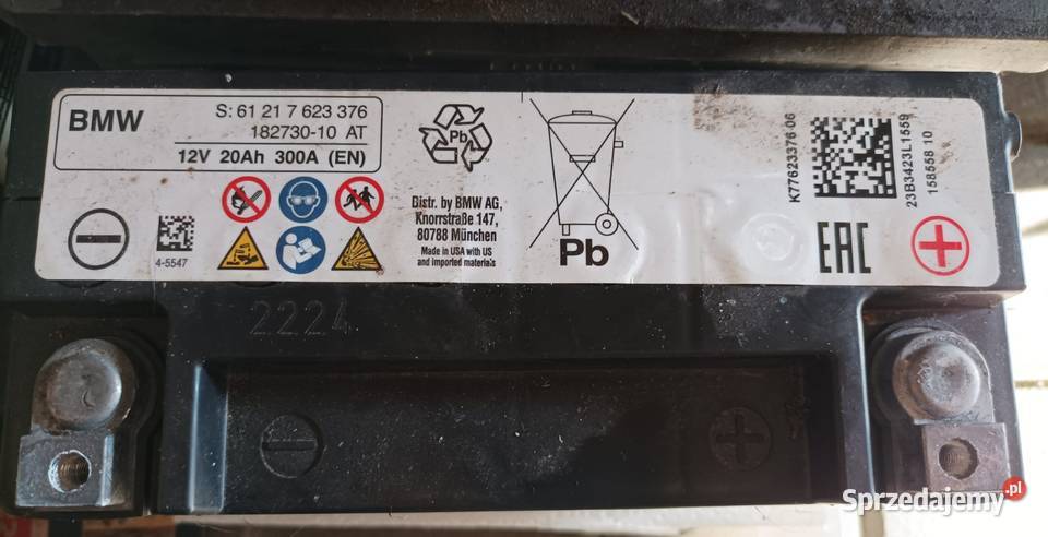 AKUMULATOR AGM ORIGINAL BMW 61219321815 Ruda Śląska