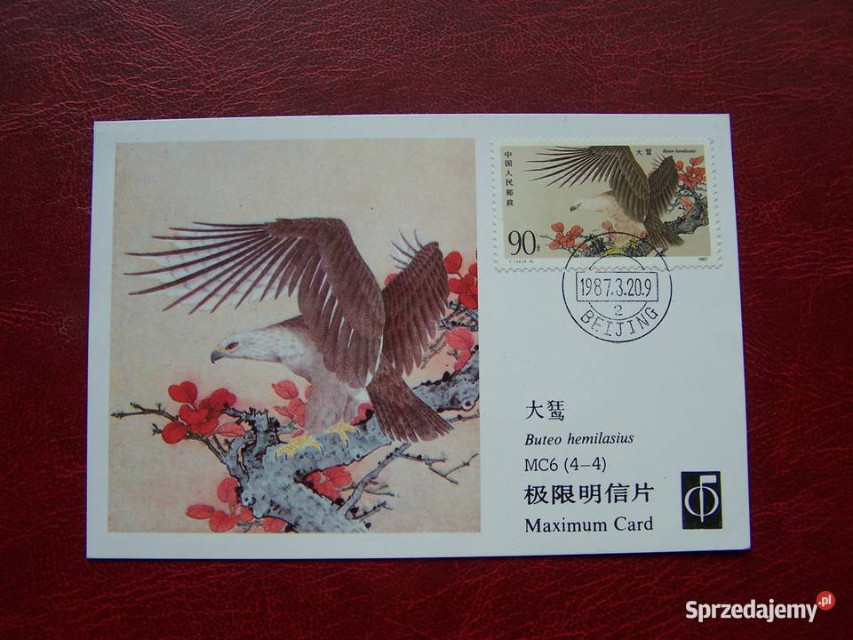 Chiny 1987 Mi 210508 FDC Fauna Ptaki Drapieżne Filatelistyka Tychy