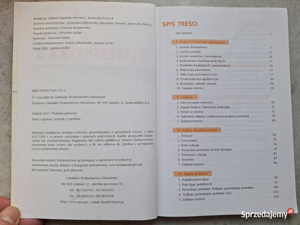 Matematyka 3 zbiór zadań gimnazjum GWO