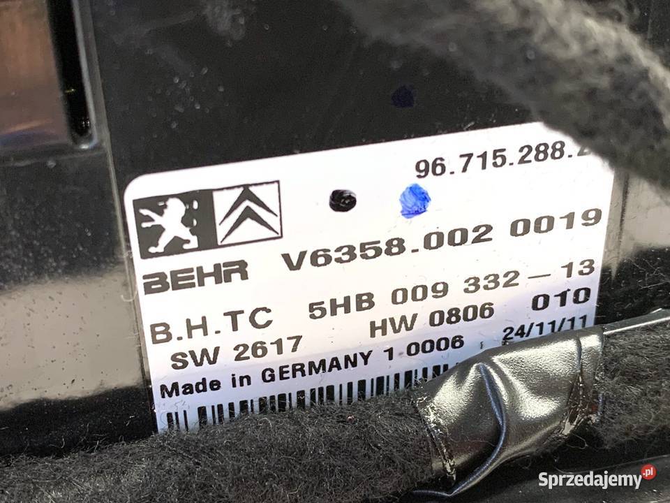 PANEL STEROWANIA NAWIEWU CITROEN C5 III osobowe