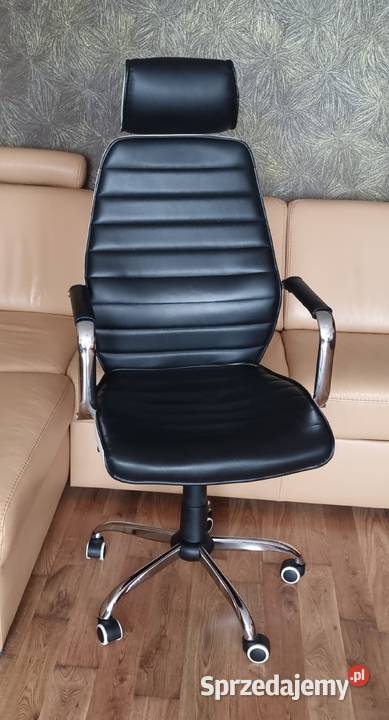 SKÓRZANY FOTEL BIUROWY KRZESŁO OBROTOWE VECOTTI Dom i Ogród sprzedam