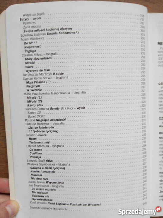 Opracowania lektur i wierszy gimnazjum Dąbrowa Górnicza