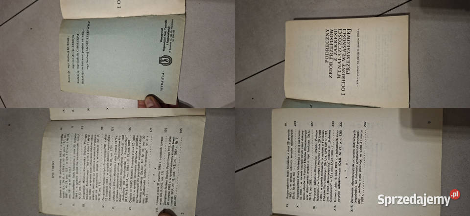 Podręczny zbiór przepisów o wynalazczości 1985 1 Antykwariat Łęczyca sprzedam