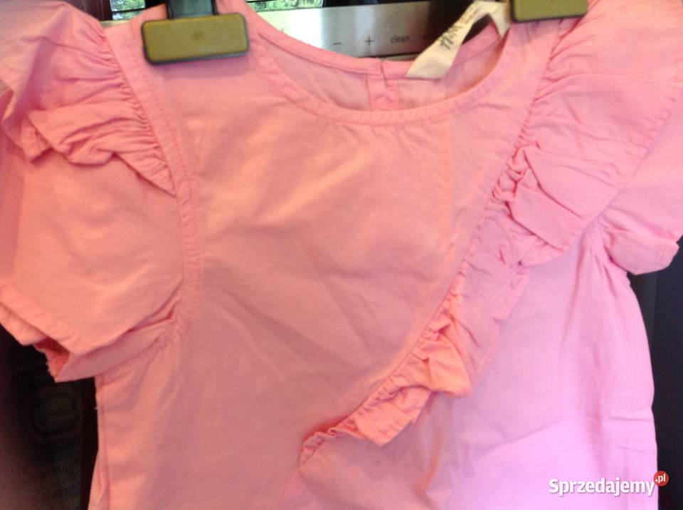 Sukienka różowa HM 92 falbanki Sukienki i spódniczki lubuskie Nowa Sól