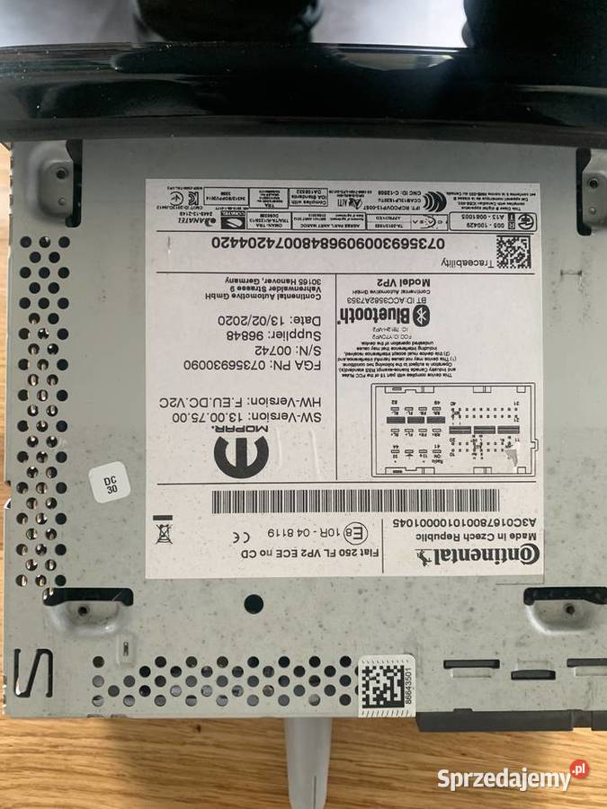 Sprzedam oryginalne radio Fiat Ducato Goleniów