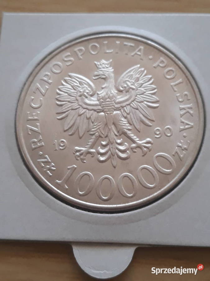 100 000 Solidarność 1990 r 3 mennicza typ A