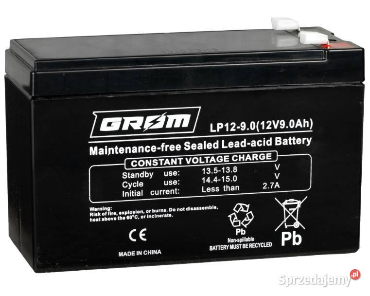 Akumulator 12V 9Ah GROM LP1290