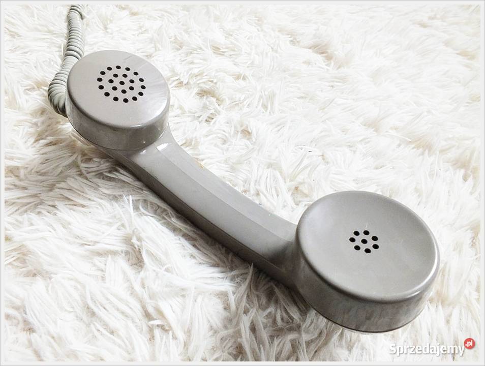 Słuchawka telefoniczna z czasów PRLu kolor szary