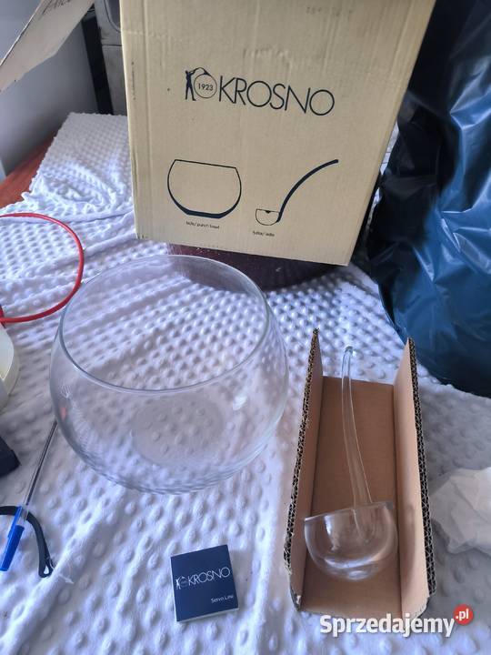 Szklana bolą z łyżką Krosno nowa bola o mazowieckie Wojcieszyn sprzedam