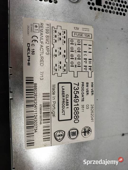 RADIO 7354918880 Fiat Grande Punto świętokrzyskie