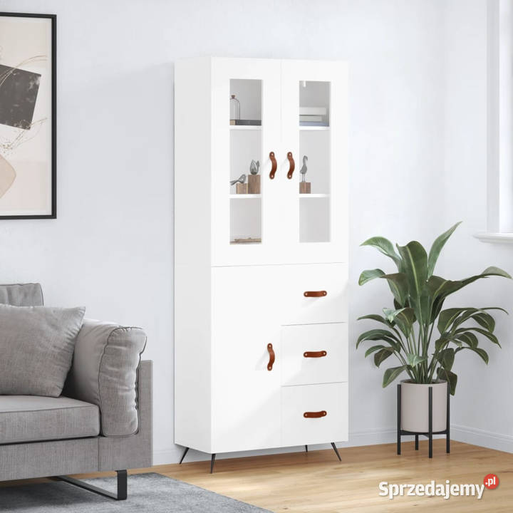 Witrynka biała 695x34x180 materiał Kredensy i witryny Warszawa sprzedam