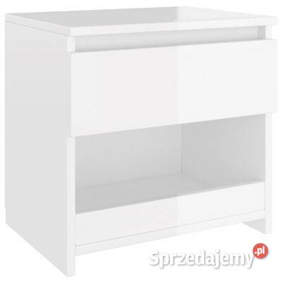 vidaXL Szafka nocna biała wysoki połysk 40x30x39 Warszawa