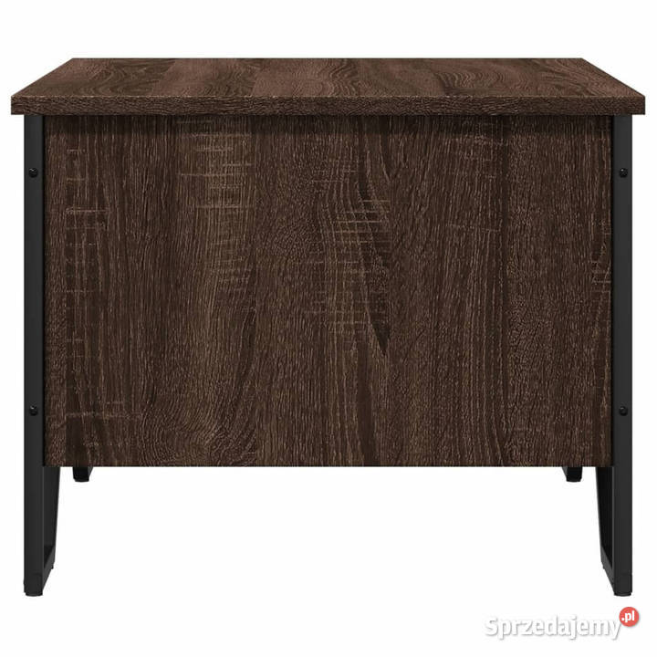 Stolik kawowy brązowy dąb 75x51x40 materiał Warszawa