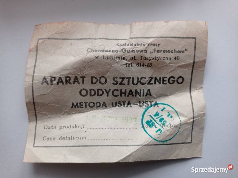 Aparat do sztucznego oddychania PRL Warszawa