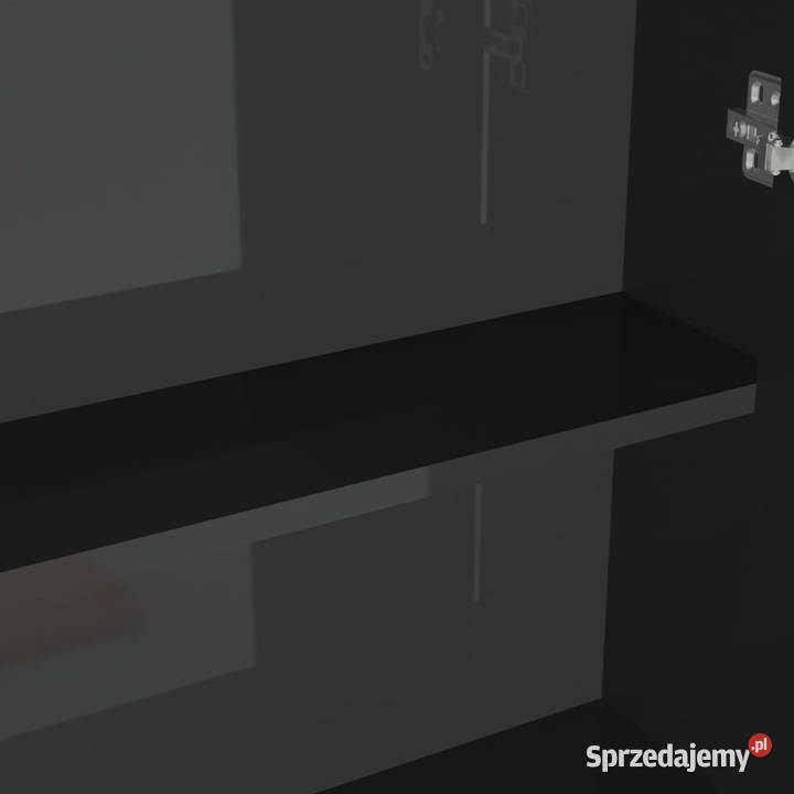 Szafka łazienkowa z lustrem 60x15x75 MDF czerń z mazowieckie Warszawa