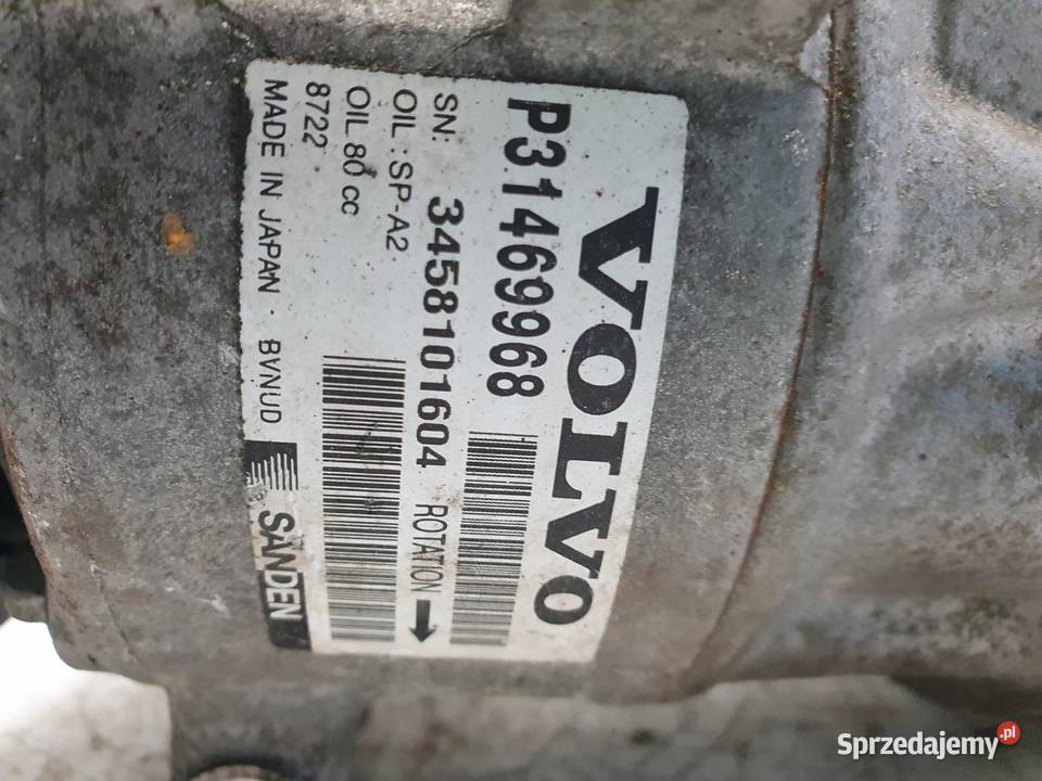 Volvo V60 II 20 D4 SPRĘŻARKA KLIMATYZACJI pompa