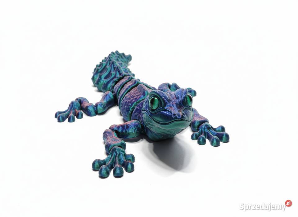 Ruchomy gekon 3D 27 elastyczna figurka Chameleon Figurki małopolskie Krzyszkowice
