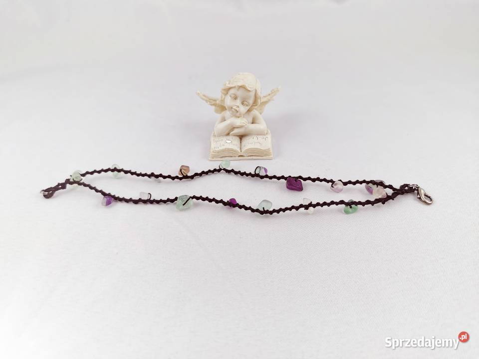 Bransoletka frywolitkowa Wiśniowa sprzedam