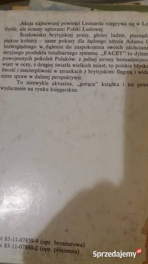Leonard facet książki outlet Warszawa